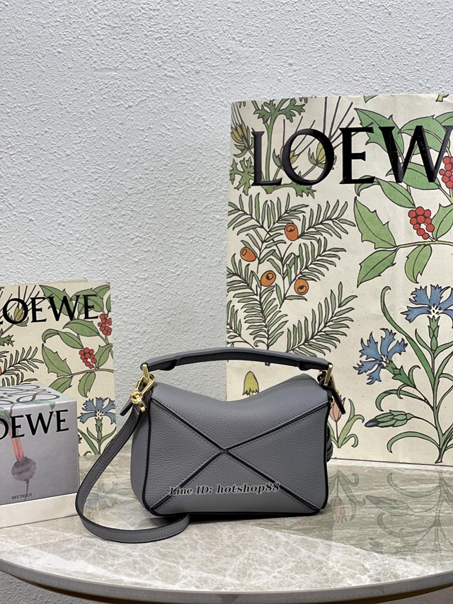 Loewe專櫃經典款2022新顏色迷你女包 羅意威Puzzle系列Mini女款手提肩背包小牛皮幾何包 10173 lyw1533